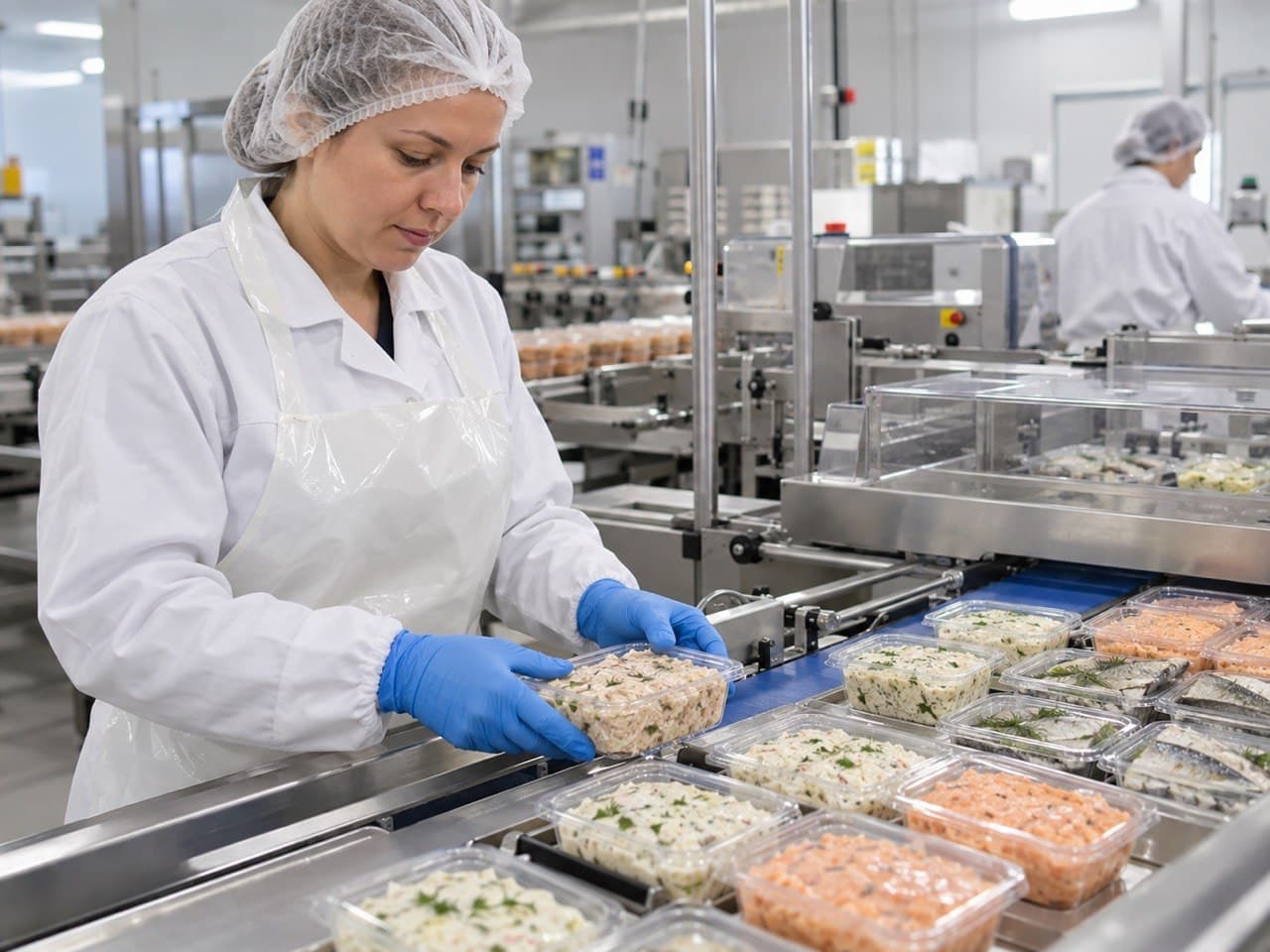 Muncitor în producție alimentară – uzină de pește și paste pentru sandvișuri Lisner