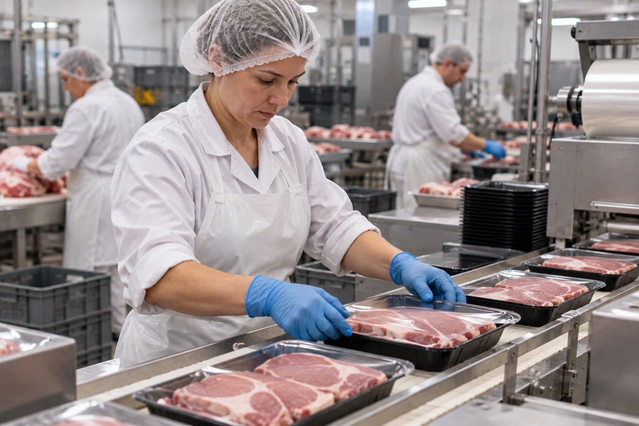 Muncitor la procesarea cărnii de porc și vită (Polonia)