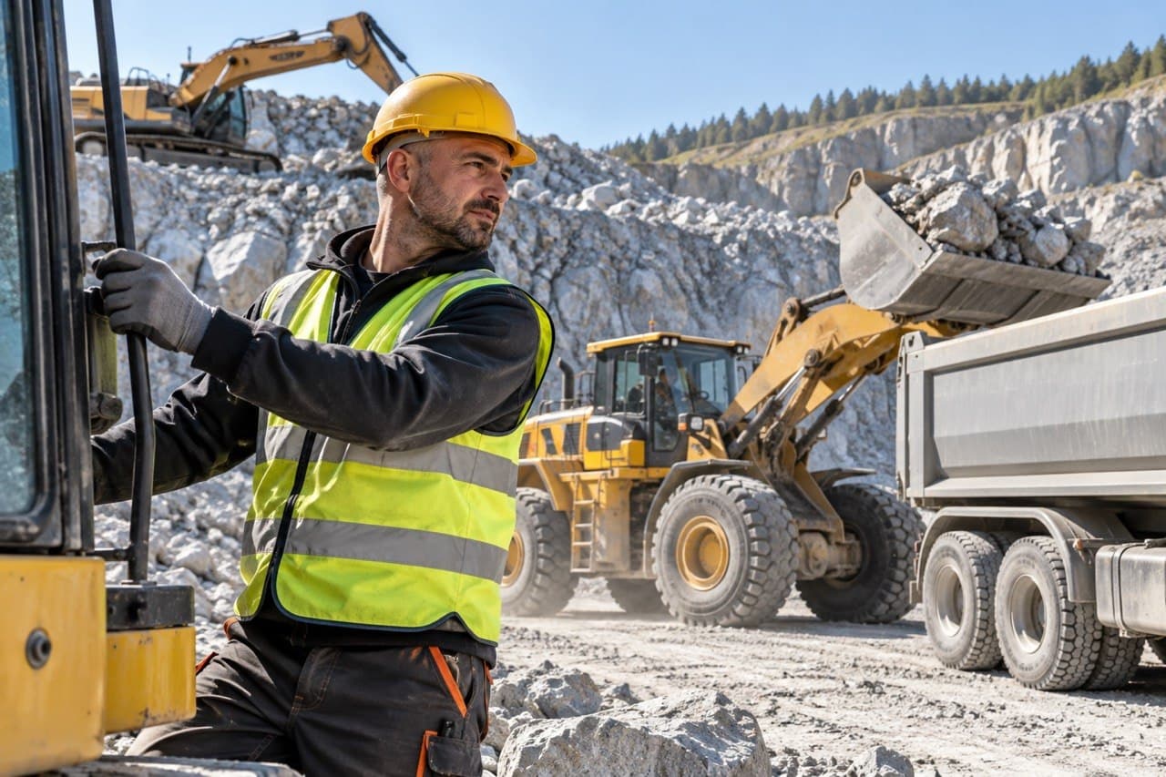 Operator excavator / încărcător frontal / șofer basculantă în carieră de piatră